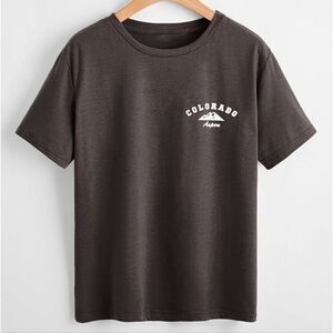 NWOT, Aspen Colorado Graphic Short Sleeve Tee Shirt, Size S